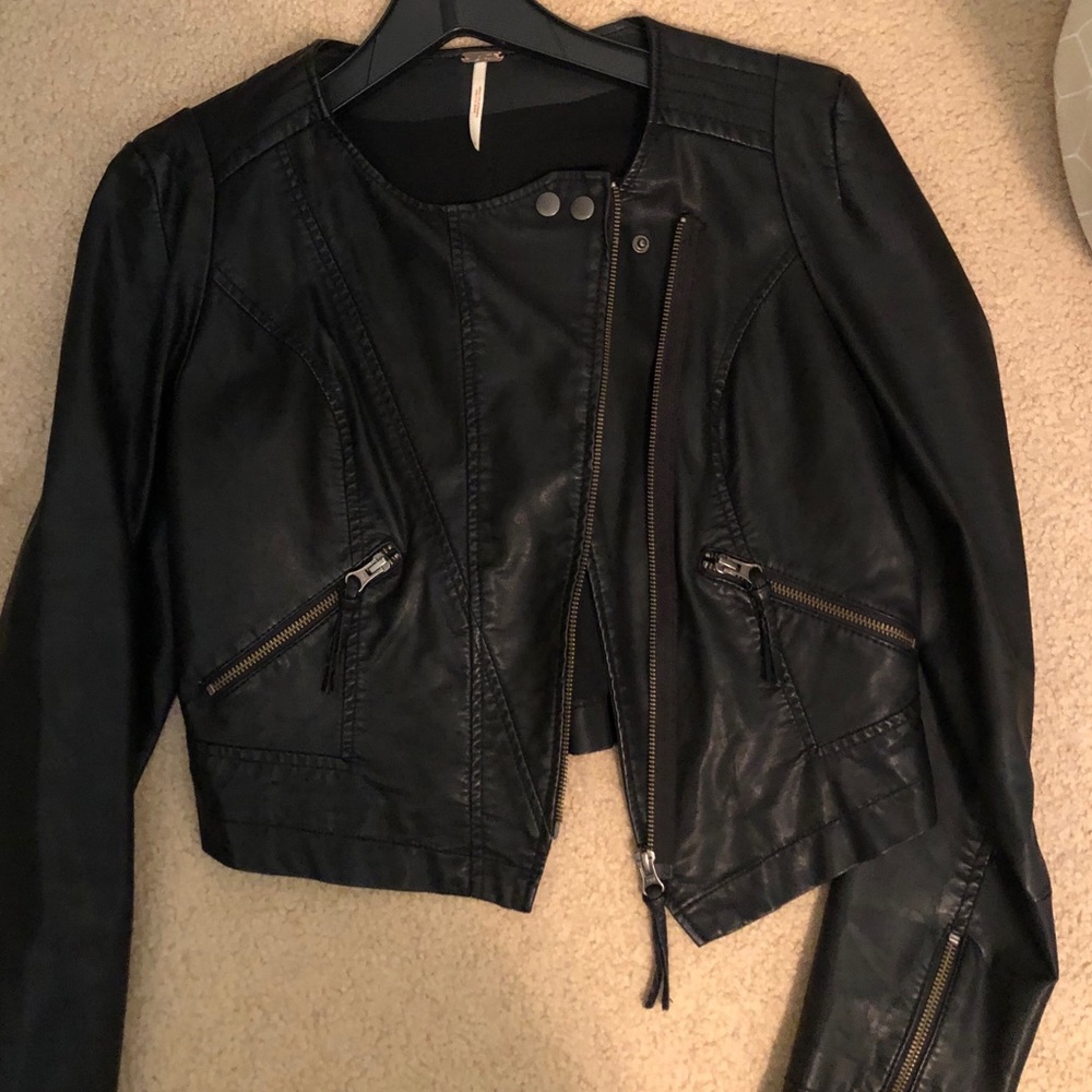 Free People faux leather jacket